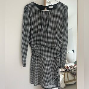Black and White Long Sleeve Dress